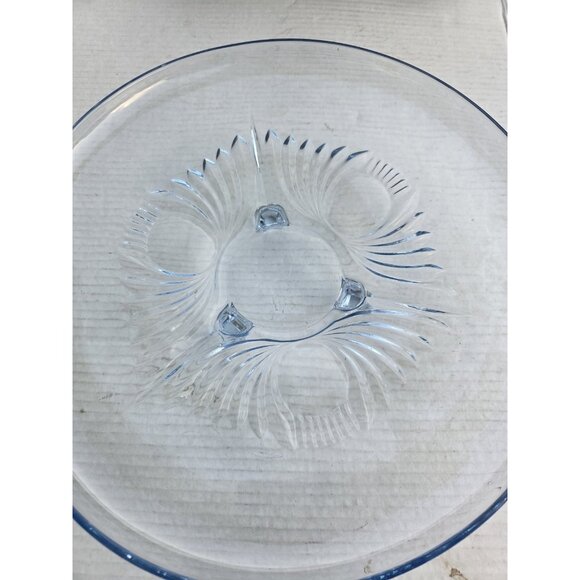 Paden City‎ 13.5" Blue Footed Console Bowl Compote Serving Tray "Maya" - Picture 12 of 16